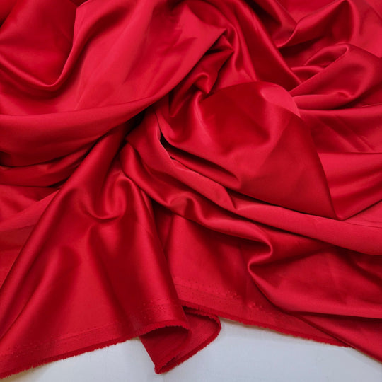 Thor - Sateen Polyester Blend Woven - Red - 3.3M Bundle - True Deadstock fabric Fabric by private - Sustainable Textile | FABCYCLE