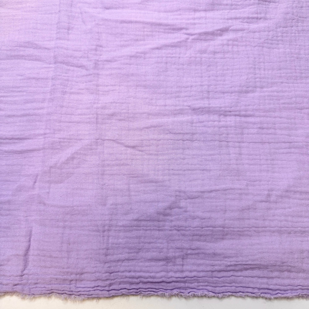 Thoughtful Gifts - Crinkle Double Gauze Cotton Woven - Light Purple - 1.1M Bundle - True Deadstock fabric Fabric by private - Sustainable Textile | FABCYCLE