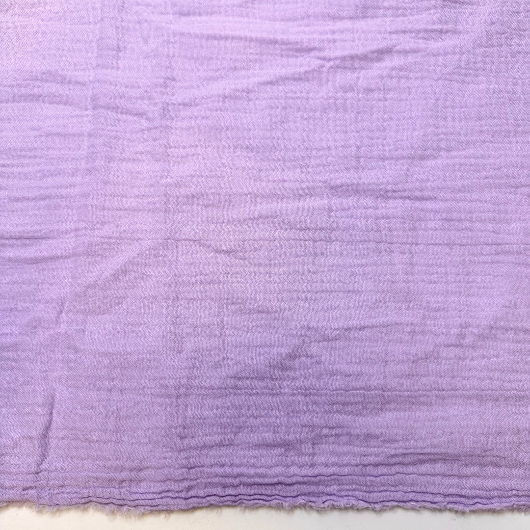 Thoughtful Gifts - Crinkle Double Gauze Cotton Woven - Light Purple - 1.1M Bundle - True Deadstock fabric Fabric by private - Sustainable Textile | FABCYCLE
