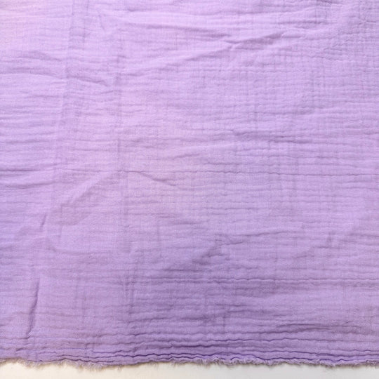 Thoughtful Gifts - Crinkle Double Gauze Cotton Woven - Light Purple - 1.1M Bundle - True Deadstock fabric Fabric by private - Sustainable Textile | FABCYCLE