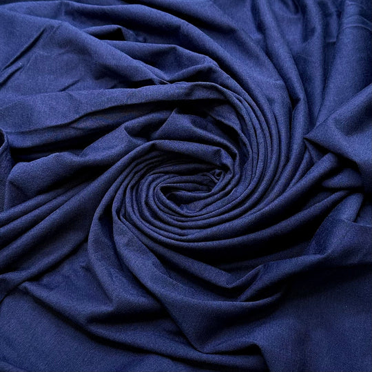 Thread Snapping - Jersey Natural Blend Knit - Navy - Bundles - True Deadstock fabric Fabric by private - Sustainable Textile | FABCYCLE