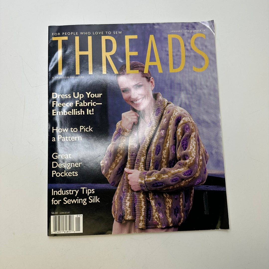 Threads Jan 1998 Number 74 Books - Navy Multi - Individual - True Deadstock supplies Fabric by private - Sustainable Textile | FABCYCLE