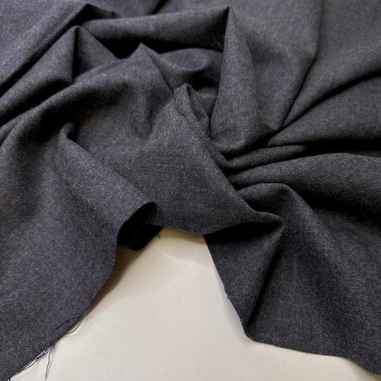 Three Course Meal - Wool Woven - Dark Grey - 0.7M Bundle - True Deadstock fabric Fabric by private - Sustainable Textile | FABCYCLE