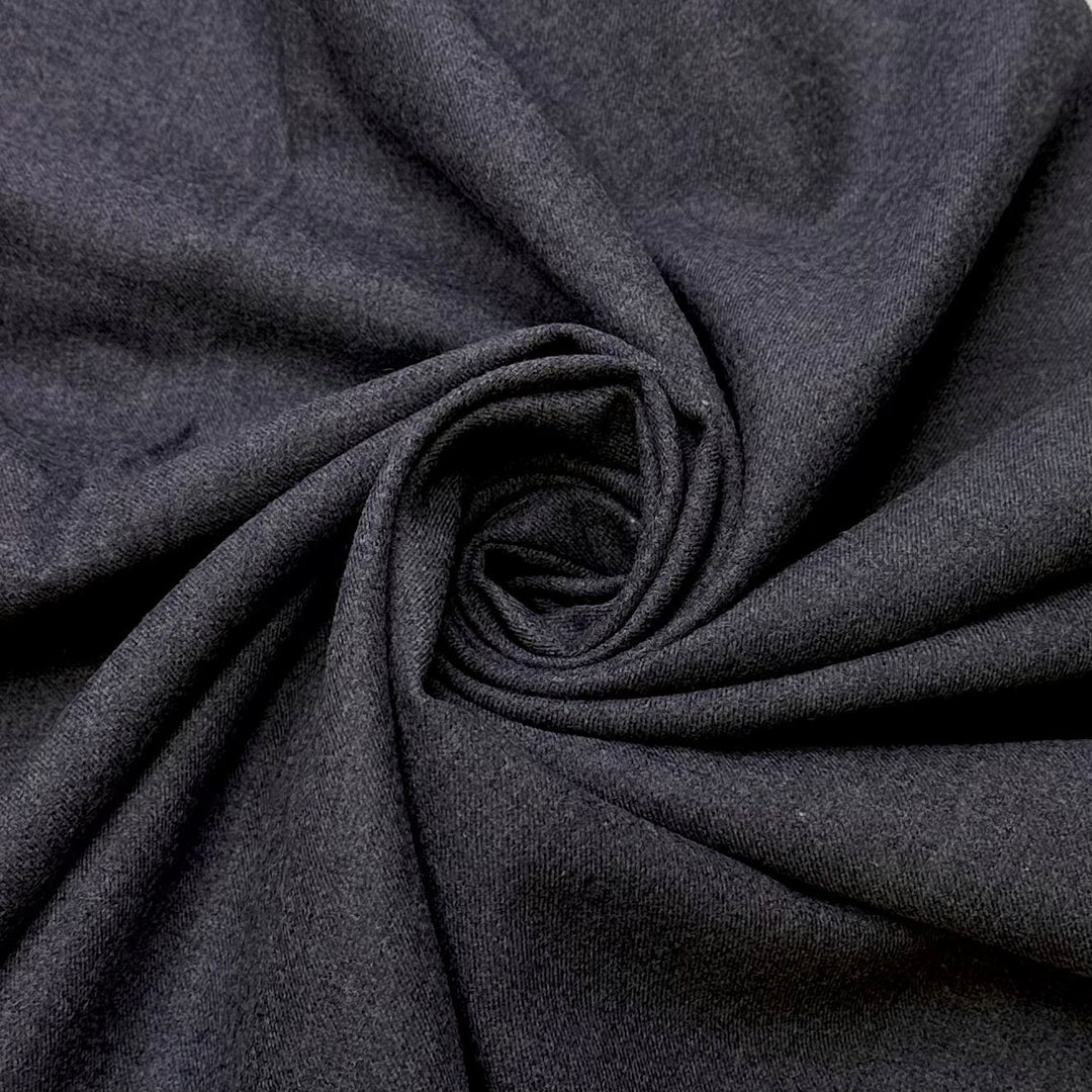 Three Course Meal - Wool Woven - Dark Grey - 0.7M Bundle - True Deadstock fabric Fabric by private - Sustainable Textile | FABCYCLE