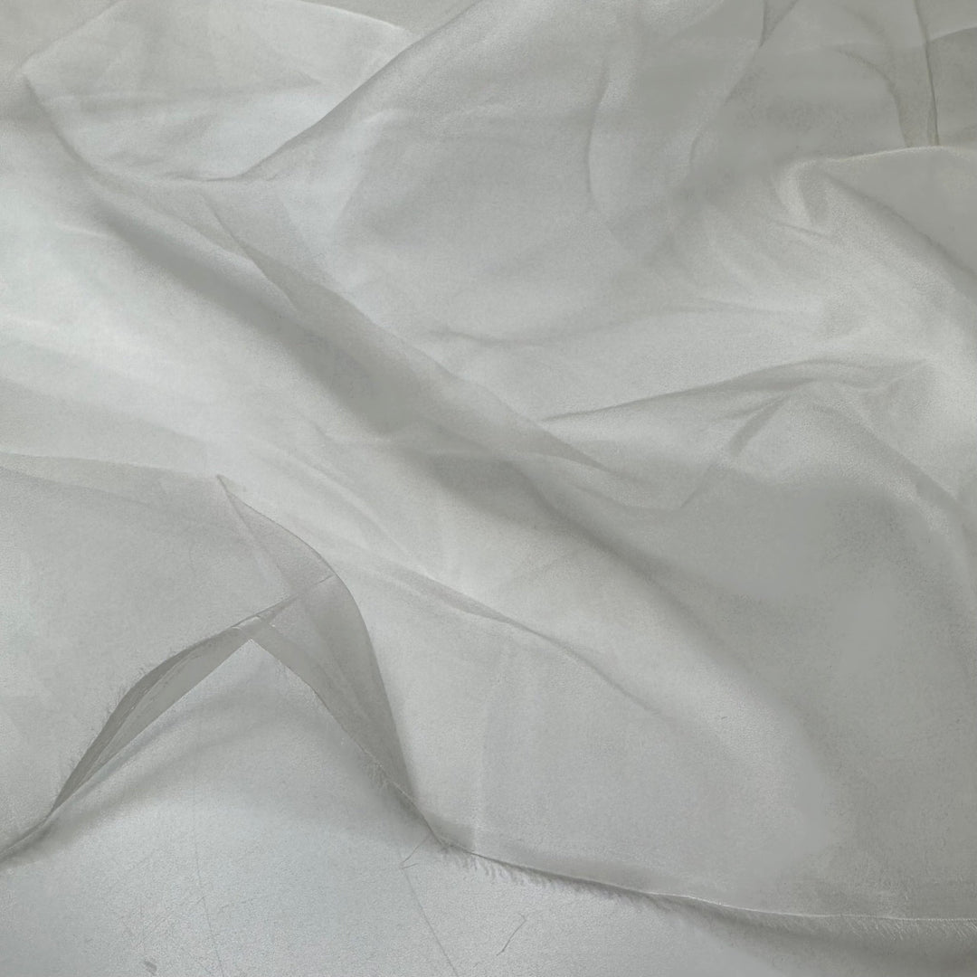 Throw The Veil In The Air - Organza Silk Woven - White - 1.1M Bundle - True Deadstock fabric Fabric by private - Sustainable Textile | FABCYCLE