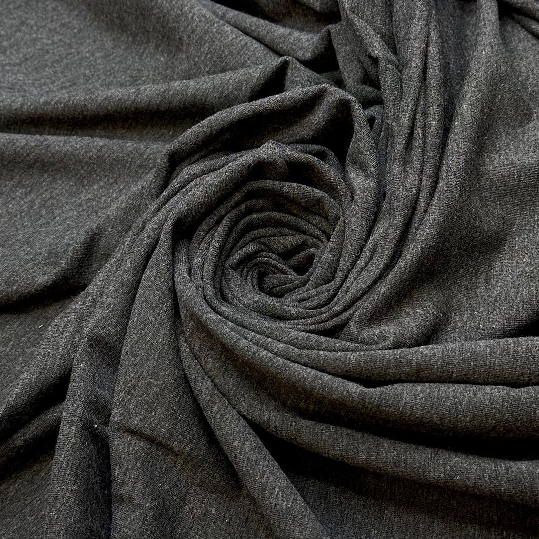 Thunderstorms Tonight - French Terry Natural Blend Knit - Dark Grey - Bundles - True Deadstock fabric Fabric by private - Sustainable Textile | FABCYCLE