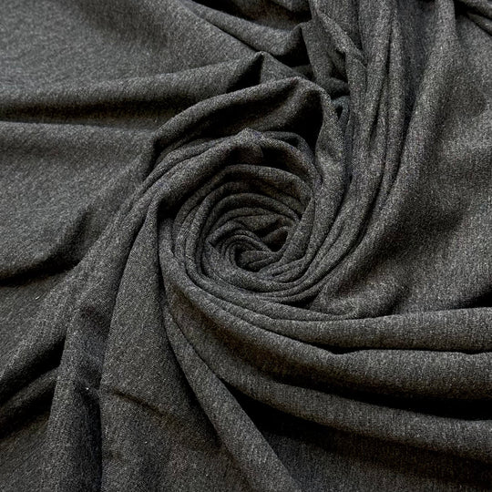 Thunderstorms Tonight - French Terry Natural Blend Knit - Dark Grey - Bundles - True Deadstock fabric Fabric by private - Sustainable Textile | FABCYCLE