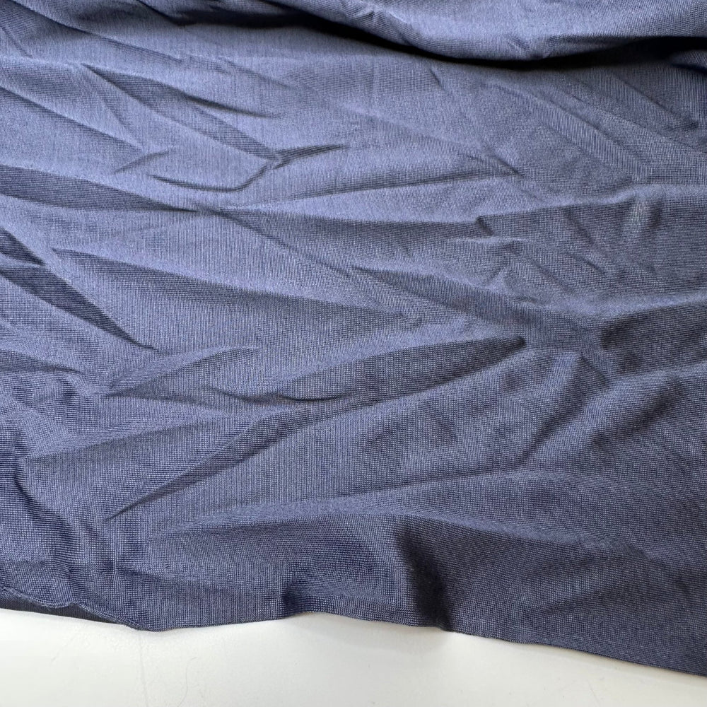 Ticking Things Off The Bucket List - Satin Finish Rib Knit Cotton/Poly Knit - Navy - 1.8M Bundle - True Deadstock fabric Fabric by private - Sustainable Textile | FABCYCLE