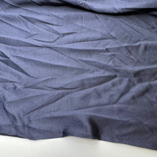 Ticking Things Off The Bucket List - Satin Finish Rib Knit Cotton/Poly Knit - Navy - 1.8M Bundle - True Deadstock fabric Fabric by private - Sustainable Textile | FABCYCLE