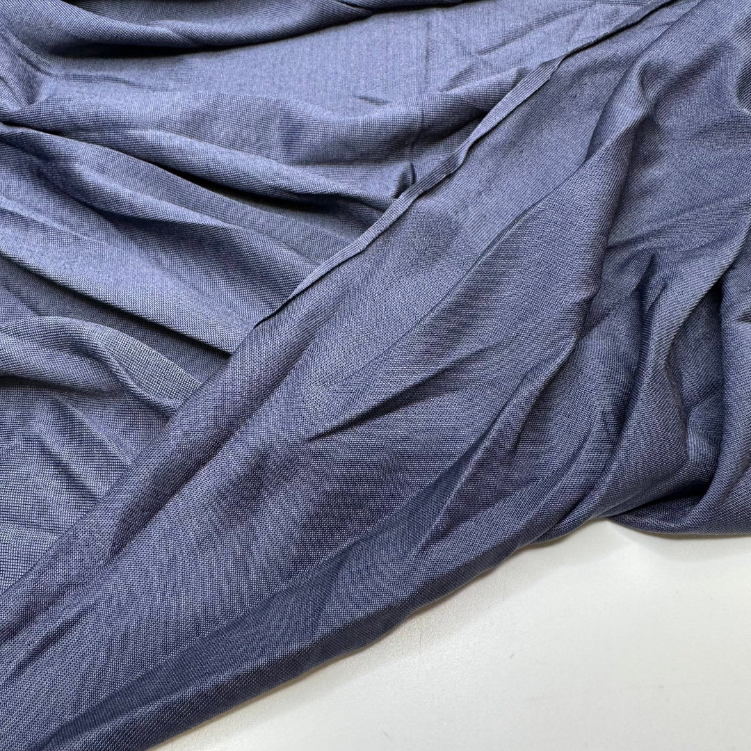 Ticking Things Off The Bucket List - Satin Finish Rib Knit Cotton/Poly Knit - Navy - 1.8M Bundle - True Deadstock fabric Fabric by private - Sustainable Textile | FABCYCLE