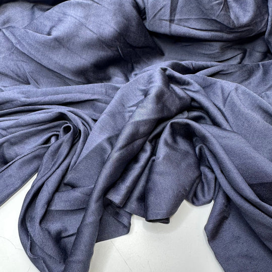 Ticking Things Off The Bucket List - Satin Finish Rib Knit Cotton/Poly Knit - Navy - 1.8M Bundle - True Deadstock fabric Fabric by private - Sustainable Textile | FABCYCLE
