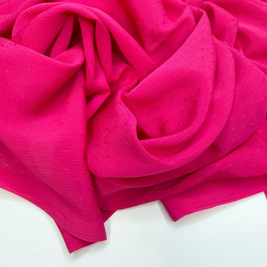 Tickled Pink - Polyester Blend Woven - Pink Polka Dots - 2.4M Bundle - True Deadstock fabric Fabric by private - Sustainable Textile | FABCYCLE
