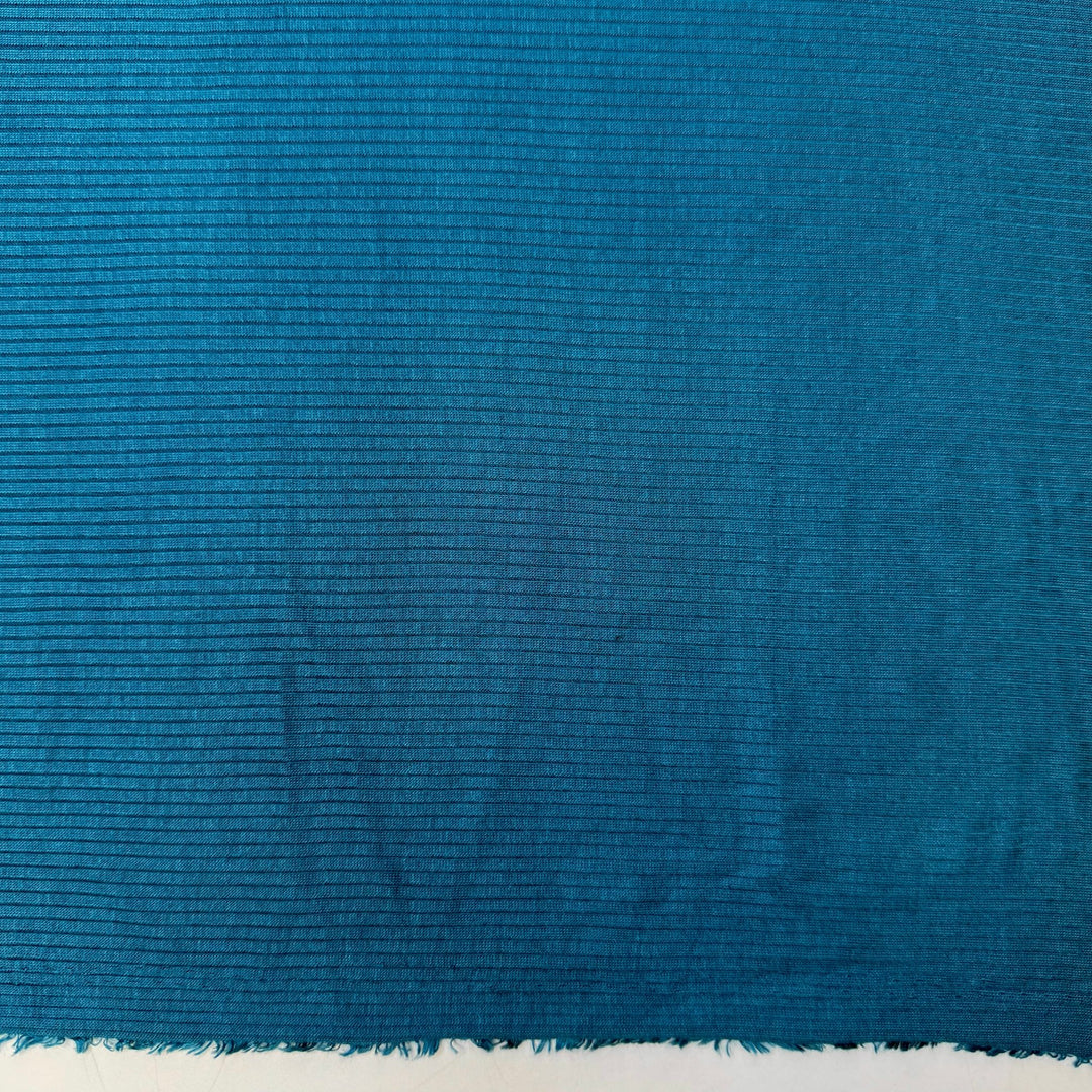 Tides Of Change - Rib Knit Bamboo Blend Knit - Dark Teal - Bundles - True Deadstock fabric Fabric by private - Sustainable Textile | FABCYCLE