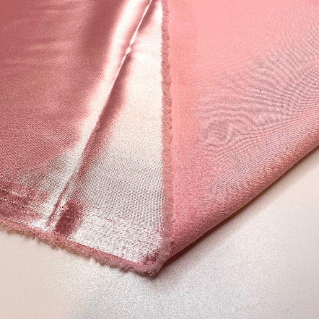 Tie It Up With A Bow - Satin Polyester Blend Woven - Light Pink - 3.3M Bundle - True Deadstock fabric Fabric by private - Sustainable Textile | FABCYCLE