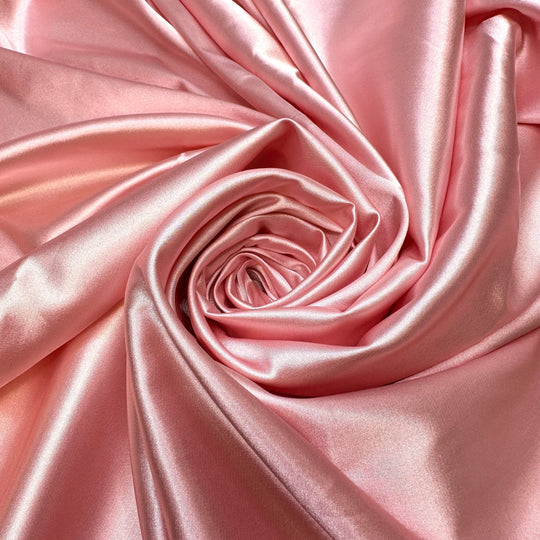 Tie It Up With A Bow - Satin Polyester Blend Woven - Light Pink - 3.3M Bundle - True Deadstock fabric Fabric by private - Sustainable Textile | FABCYCLE