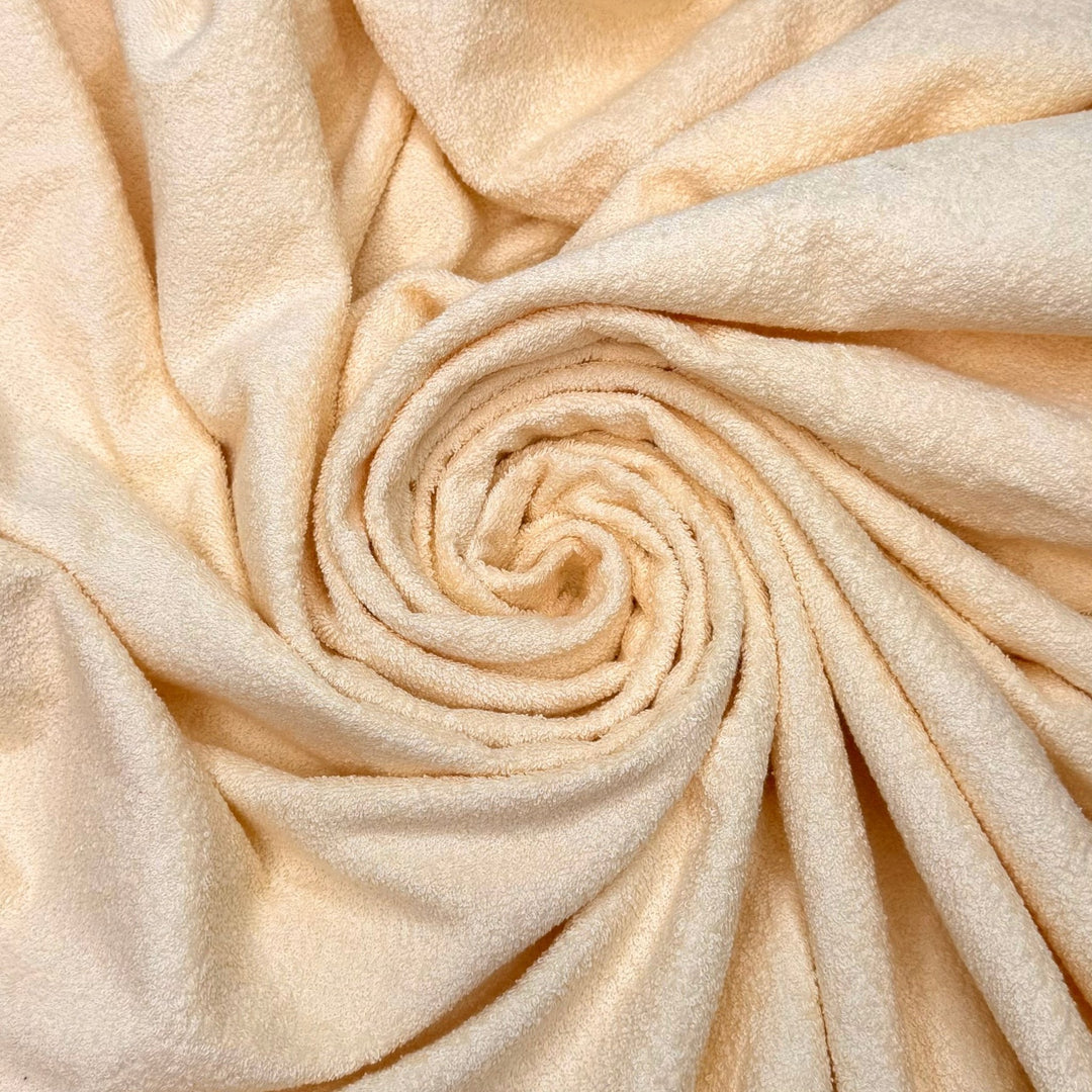 Tight Knit - Terry Towel Cotton Blend Woven - Cream - 3M Bundle - True Deadstock fabric Fabric by private - Sustainable Textile | FABCYCLE