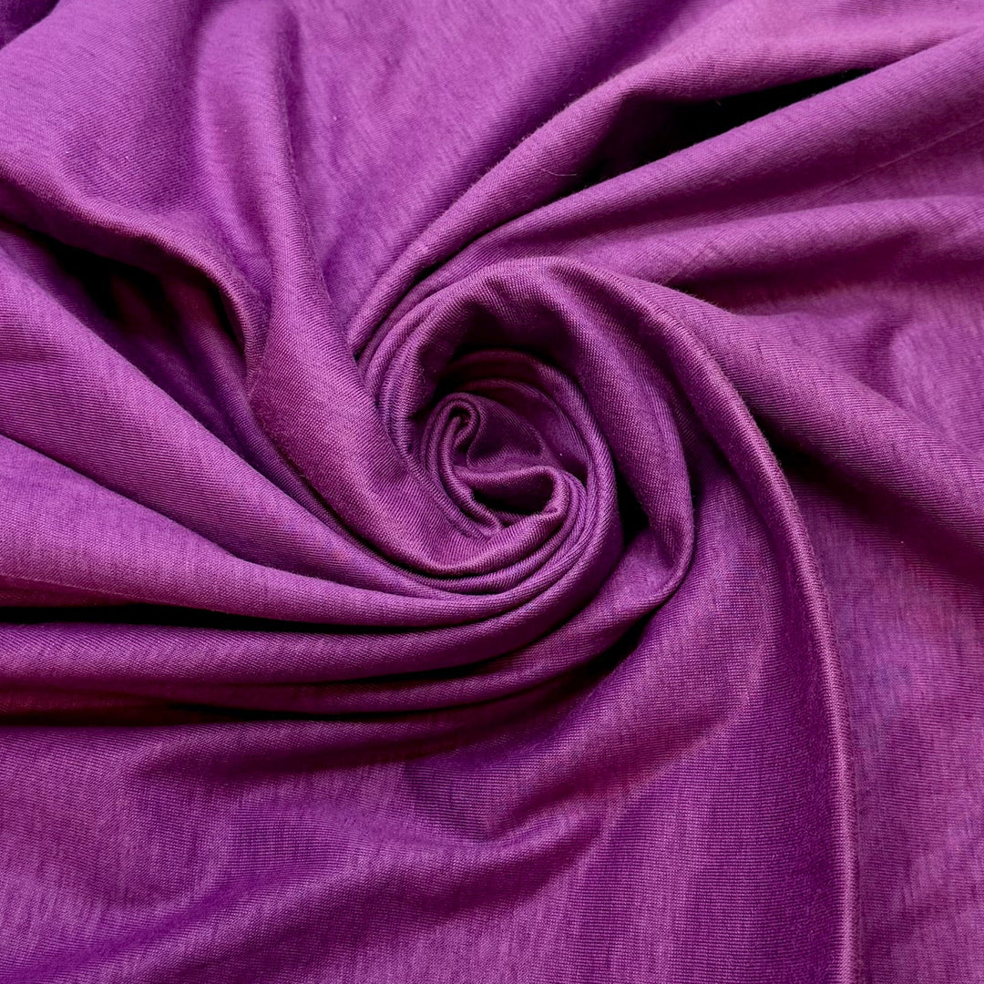 Time Flies By - Tubular Jersey Natural Blend Knit - Purple - 1.5M Bundle - True Deadstock fabric Fabric by private - Sustainable Textile | FABCYCLE