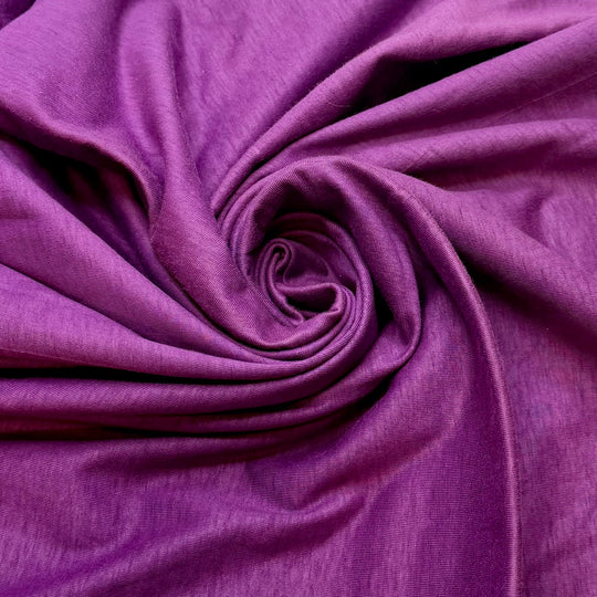 Time Flies By - Tubular Jersey Natural Blend Knit - Purple - 1.5M Bundle - True Deadstock fabric Fabric by private - Sustainable Textile | FABCYCLE