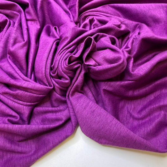 Time Flies By - Tubular Jersey Natural Blend Knit - Purple - 1.5M Bundle - True Deadstock fabric Fabric by private - Sustainable Textile | FABCYCLE