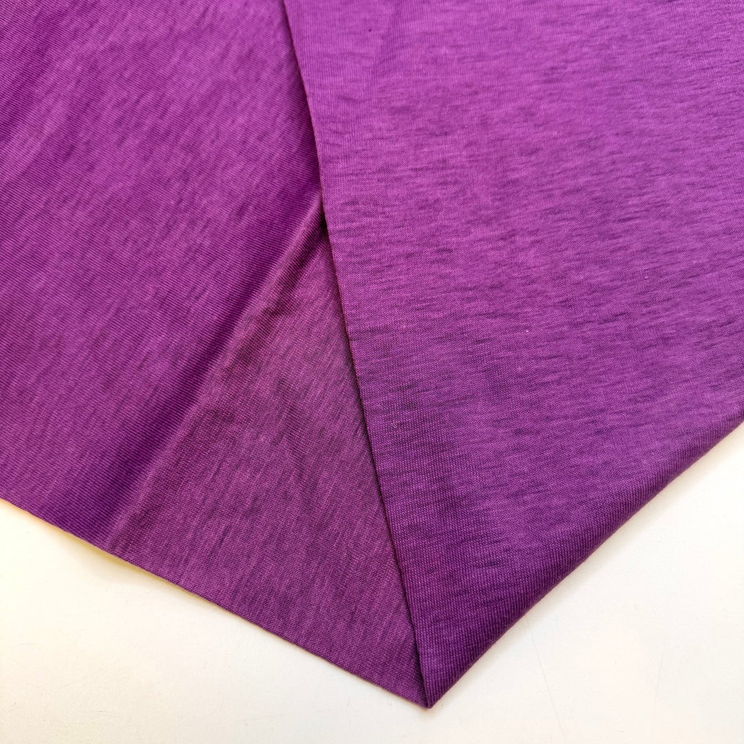 Time Flies By - Tubular Jersey Natural Blend Knit - Purple - 1.5M Bundle - True Deadstock fabric Fabric by private - Sustainable Textile | FABCYCLE