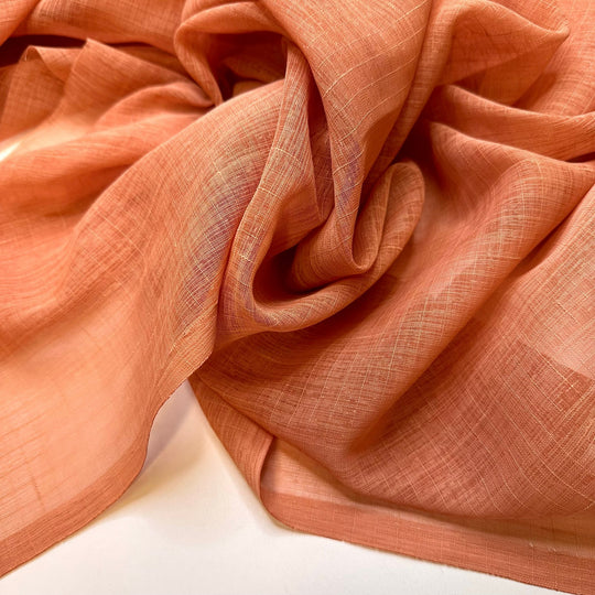 Time For A Deep Clean - Polyester Blend Woven - Light Orange - 1M Bundle - True Deadstock fabric Fabric by private - Sustainable Textile | FABCYCLE