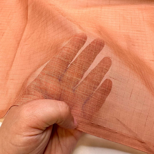 Time For A Deep Clean - Polyester Blend Woven - Light Orange - 1M Bundle - True Deadstock fabric Fabric by private - Sustainable Textile | FABCYCLE
