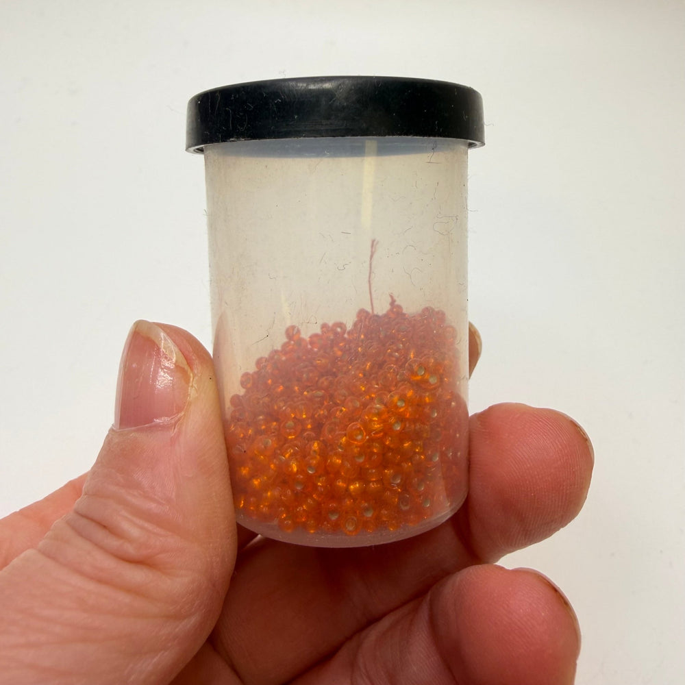 Tiny Orange Transparent Seed Beads Beads - Orange - 150 Pack - True Deadstock supplies Fabric by private - Sustainable Textile | FABCYCLE