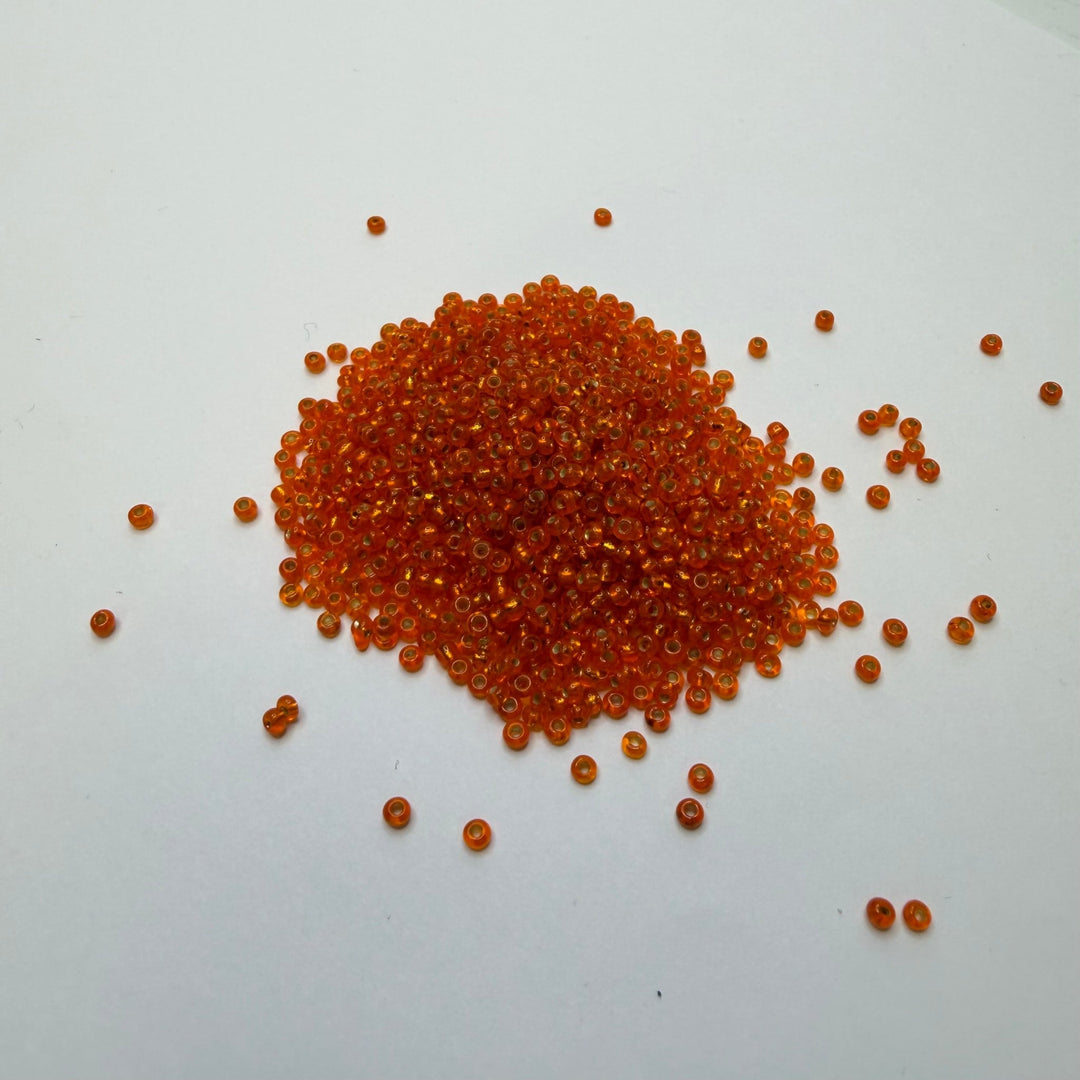 Tiny Orange Transparent Seed Beads Beads - Orange - 150 Pack - True Deadstock supplies Fabric by private - Sustainable Textile | FABCYCLE