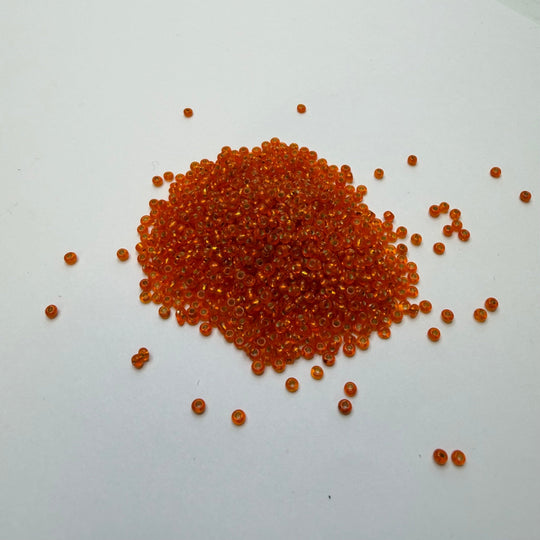 Tiny Orange Transparent Seed Beads Beads - Orange - 150 Pack - True Deadstock supplies Fabric by private - Sustainable Textile | FABCYCLE