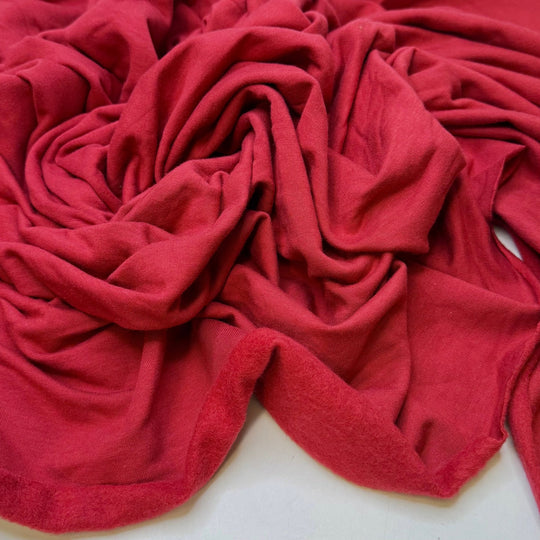 Tomatillo - Jersey Fleece Bamboo Knit - Red - 0.9M Bundle - True Deadstock fabric Fabric by private - Sustainable Textile | FABCYCLE