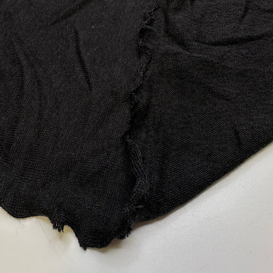 Too Comfy To Get Out Of Bed - Rayon/Cotton Knit - Black - 1.5M Bundle - True Deadstock fabric Fabric by private - Sustainable Textile | FABCYCLE