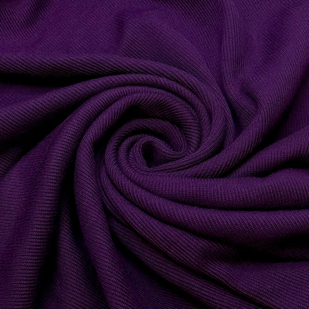 Totally Tubular - Tubular Rib Knit Wool Knit - Dark Purple - 1.6M Bundle - True Deadstock fabric Fabric by private - Sustainable Textile | FABCYCLE