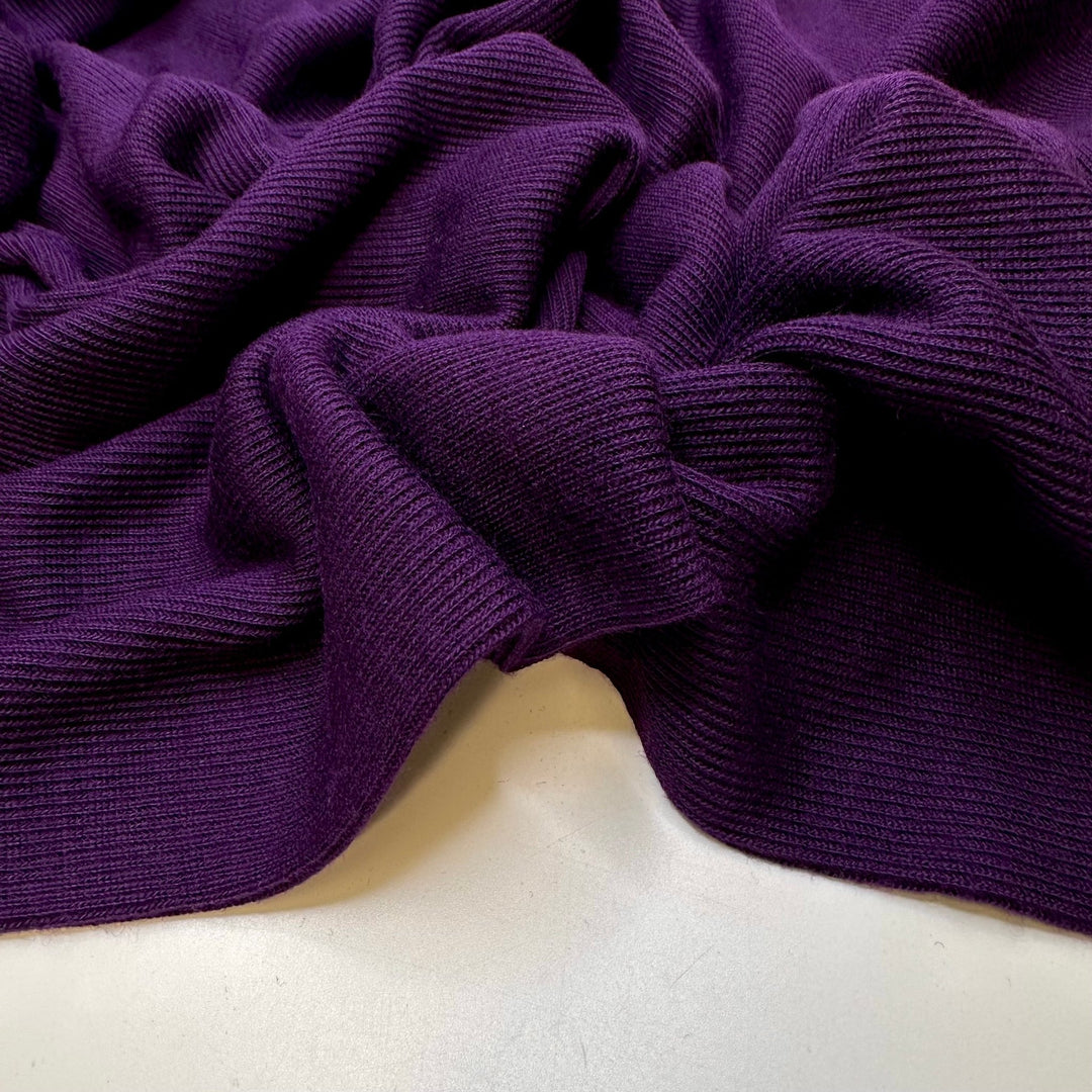 Totally Tubular - Tubular Rib Knit Wool Knit - Dark Purple - 1.6M Bundle - True Deadstock fabric Fabric by private - Sustainable Textile | FABCYCLE