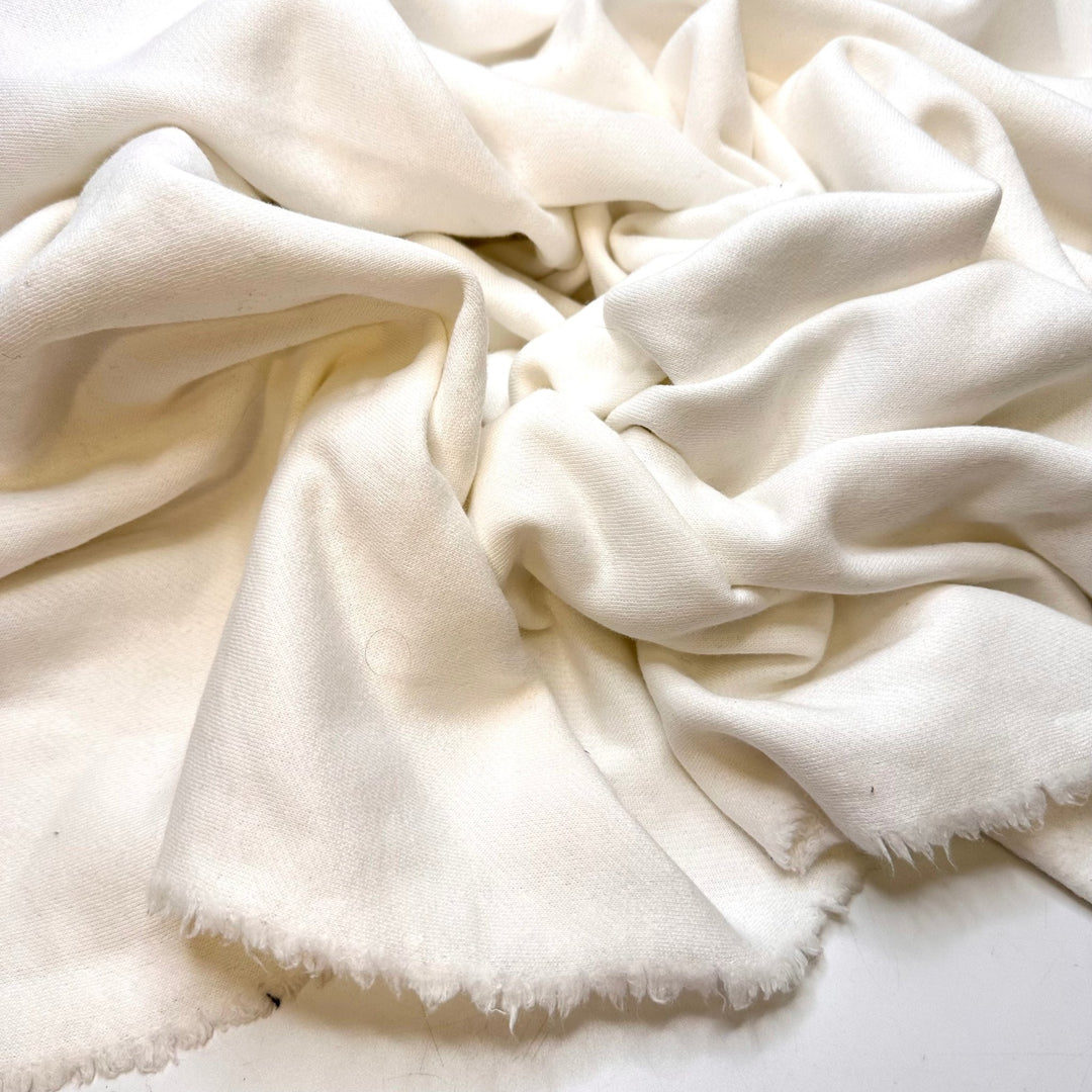 Touch Nothing - Jersey Fleece Poly/Cotton Knit - White - 2.65M Bundle - True Deadstock fabric Fabric by private - Sustainable Textile | FABCYCLE