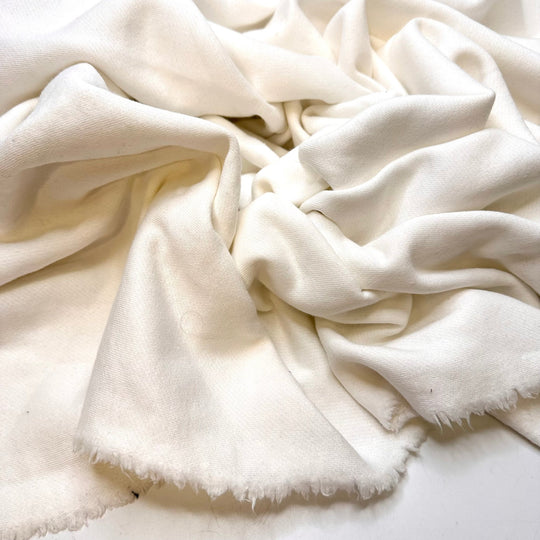 Touch Nothing - Jersey Fleece Poly/Cotton Knit - White - 2.65M Bundle - True Deadstock fabric Fabric by private - Sustainable Textile | FABCYCLE