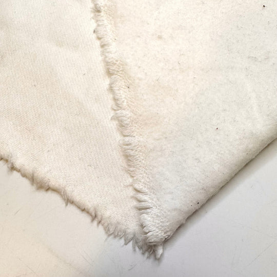 Touch Nothing - Jersey Fleece Poly/Cotton Knit - White - 2.65M Bundle - True Deadstock fabric Fabric by private - Sustainable Textile | FABCYCLE