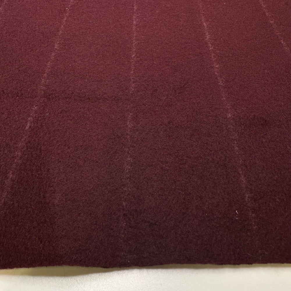 Tracing A Pattern - Fleece Polyester Blend Knit - Burgundy Pinstripe - 1.1M Bundle - True Deadstock fabric Fabric by private - Sustainable Textile | FABCYCLE