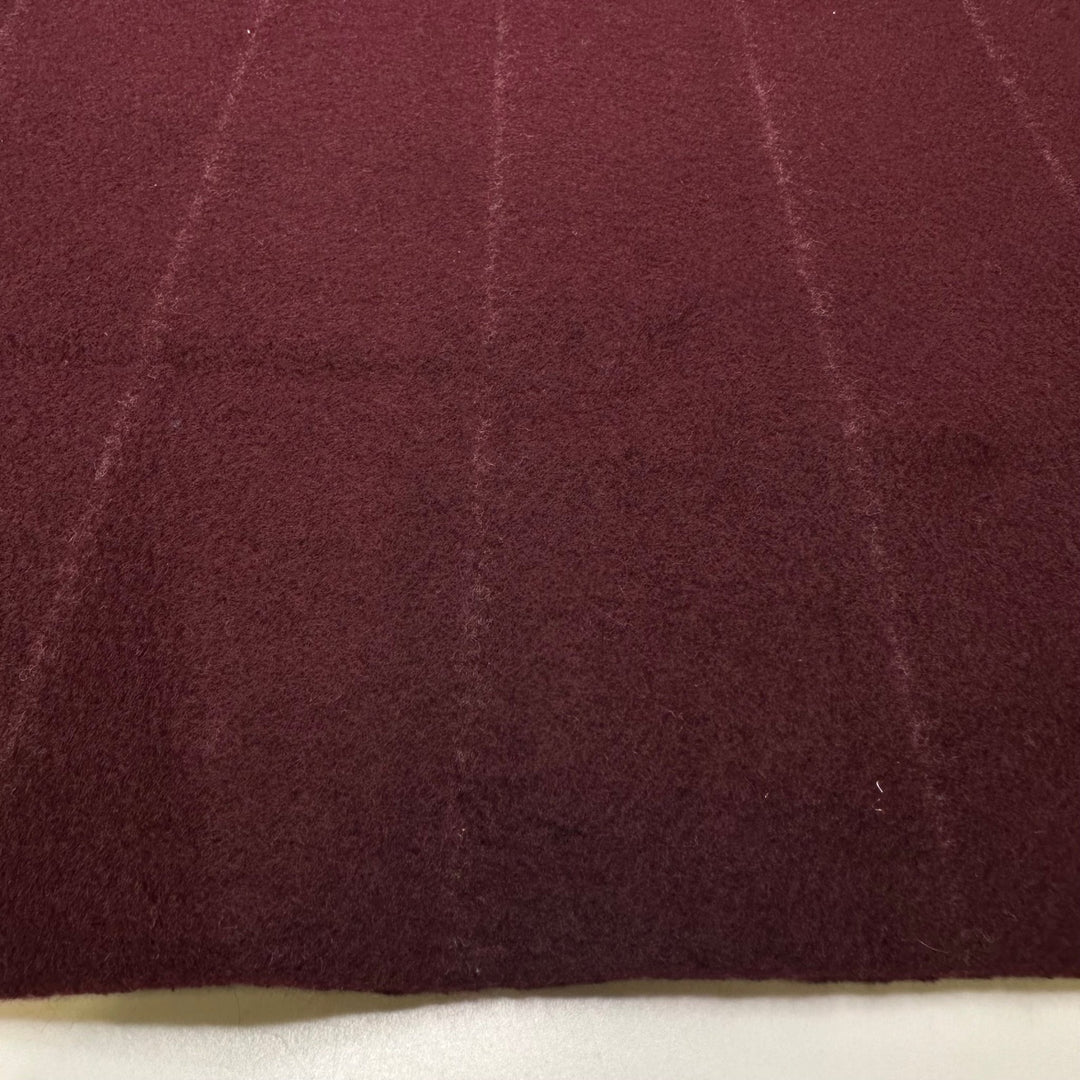 Tracing A Pattern - Fleece Polyester Blend Knit - Burgundy Pinstripe - 1.1M Bundle - True Deadstock fabric Fabric by private - Sustainable Textile | FABCYCLE