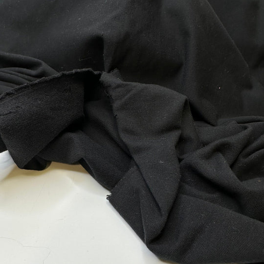Traditionally Cozy - French Terry Cotton Blend Knit - Black - 1M Bundle - True Deadstock fabric Fabric by private - Sustainable Textile | FABCYCLE