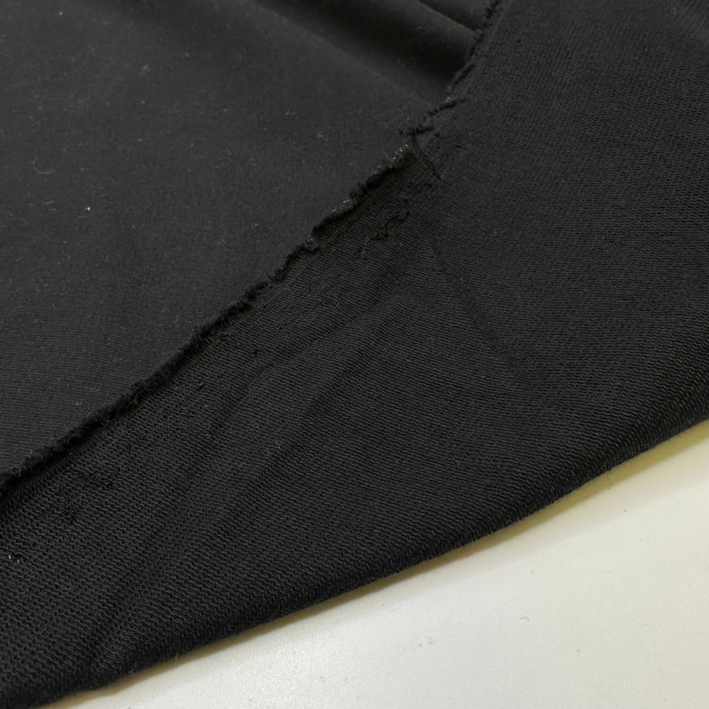 Traditionally Cozy - French Terry Cotton Blend Knit - Black - 1M Bundle - True Deadstock fabric Fabric by private - Sustainable Textile | FABCYCLE