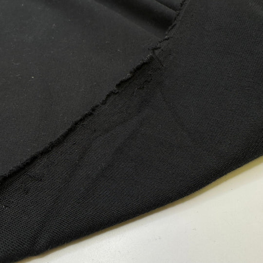 Traditionally Cozy - French Terry Cotton Blend Knit - Black - 1M Bundle - True Deadstock fabric Fabric by private - Sustainable Textile | FABCYCLE