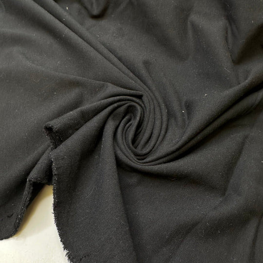 Traditionally Cozy - French Terry Cotton Blend Knit - Black - 1M Bundle - True Deadstock fabric Fabric by private - Sustainable Textile | FABCYCLE