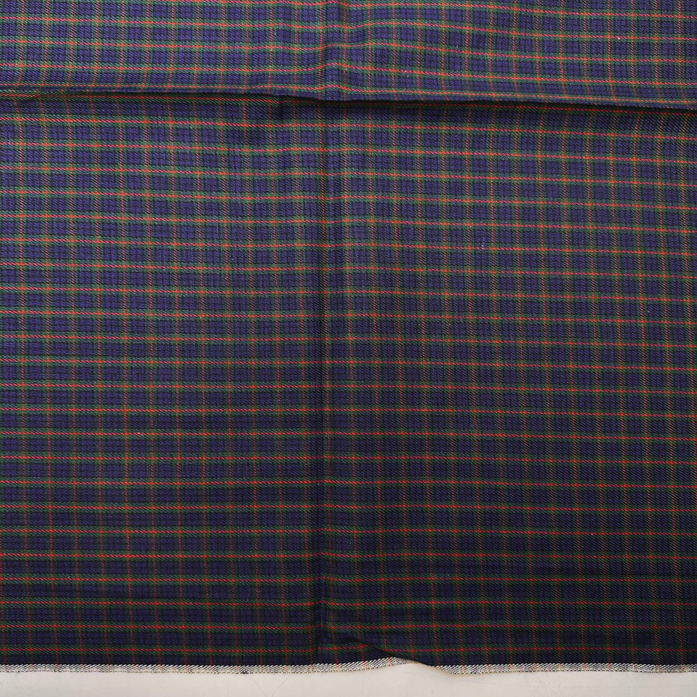 Train Conductor - Cotton Woven - Navy Multi Plaid - 1.55M Bundle - True Deadstock fabric Fabric by private - Sustainable Textile | FABCYCLE