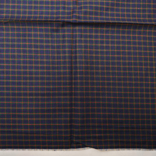Train Conductor - Cotton Woven - Navy Multi Plaid - 1.55M Bundle - True Deadstock fabric Fabric by private - Sustainable Textile | FABCYCLE