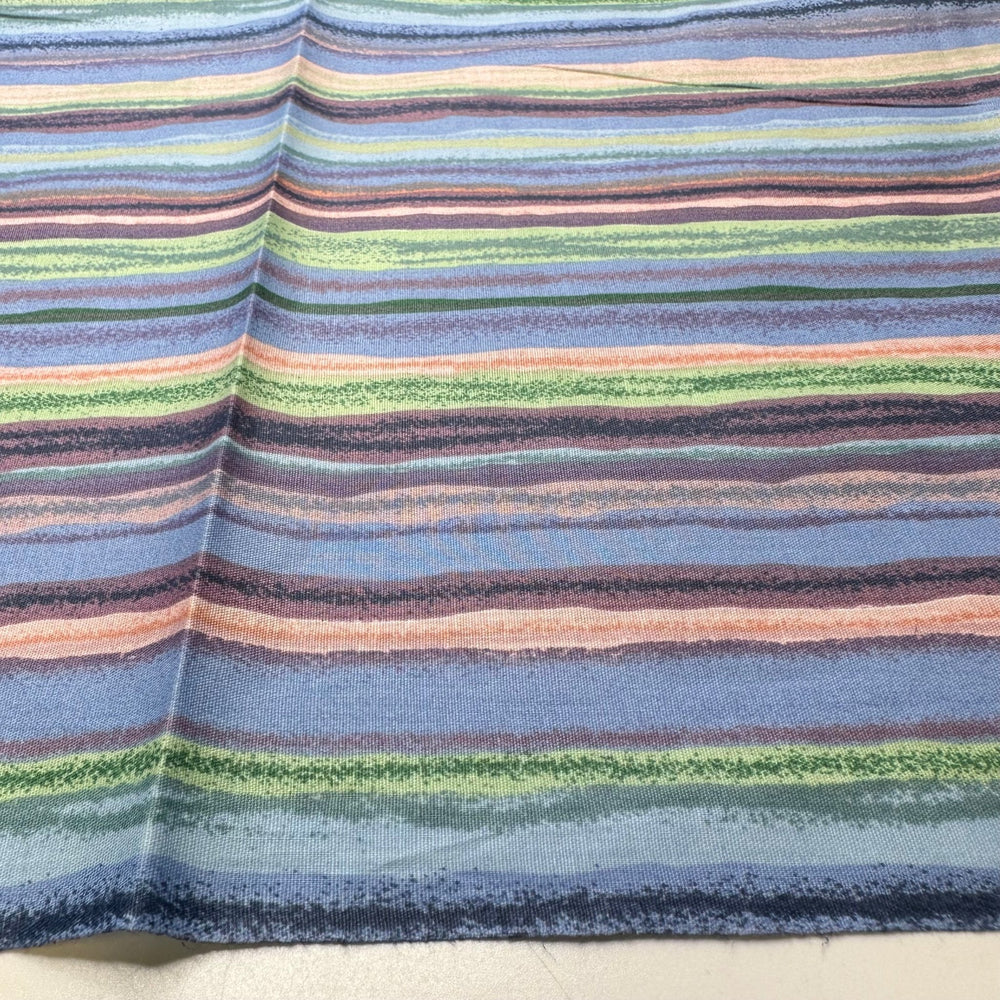 Train Of Thought - Cotton Woven - Blue Multi Stripes - 2.8M Bundle - True Deadstock fabric Fabric by private - Sustainable Textile | FABCYCLE