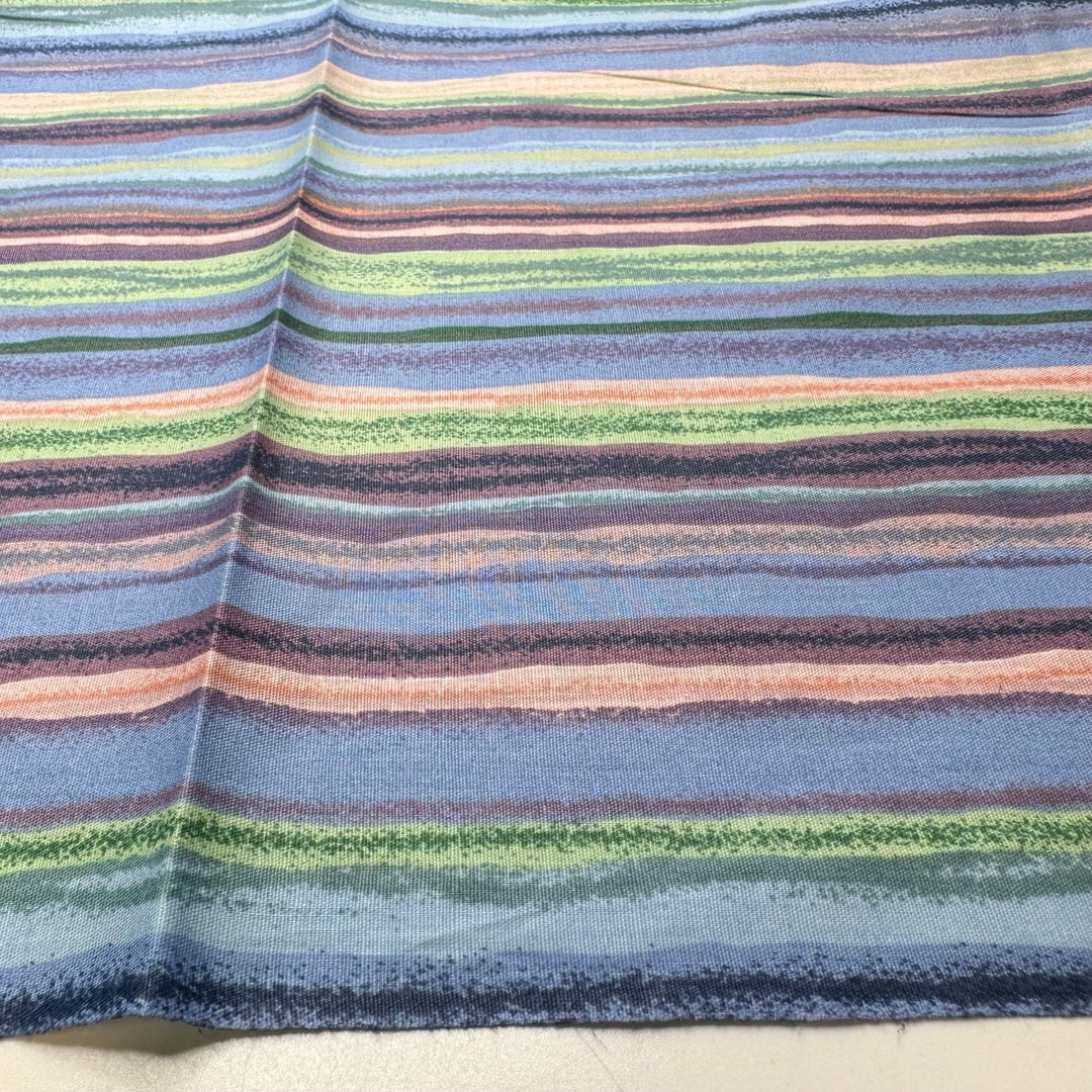 Train Of Thought - Cotton Woven - Blue Multi Stripes - 2.8M Bundle - True Deadstock fabric Fabric by private - Sustainable Textile | FABCYCLE