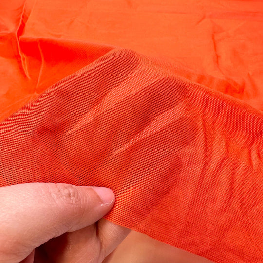 Training For A Fall Marathon - Mesh Poly/Spandex Knit - Orange - Bundles - True Deadstock fabric Fabric by private - Sustainable Textile | FABCYCLE