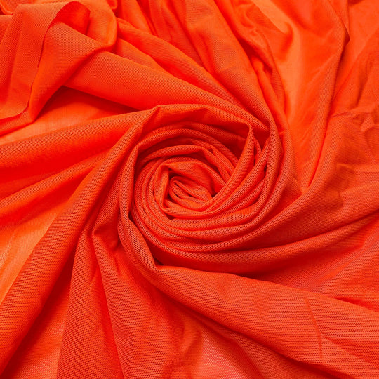 Training For A Fall Marathon - Mesh Poly/Spandex Knit - Orange - Bundles - True Deadstock fabric Fabric by private - Sustainable Textile | FABCYCLE