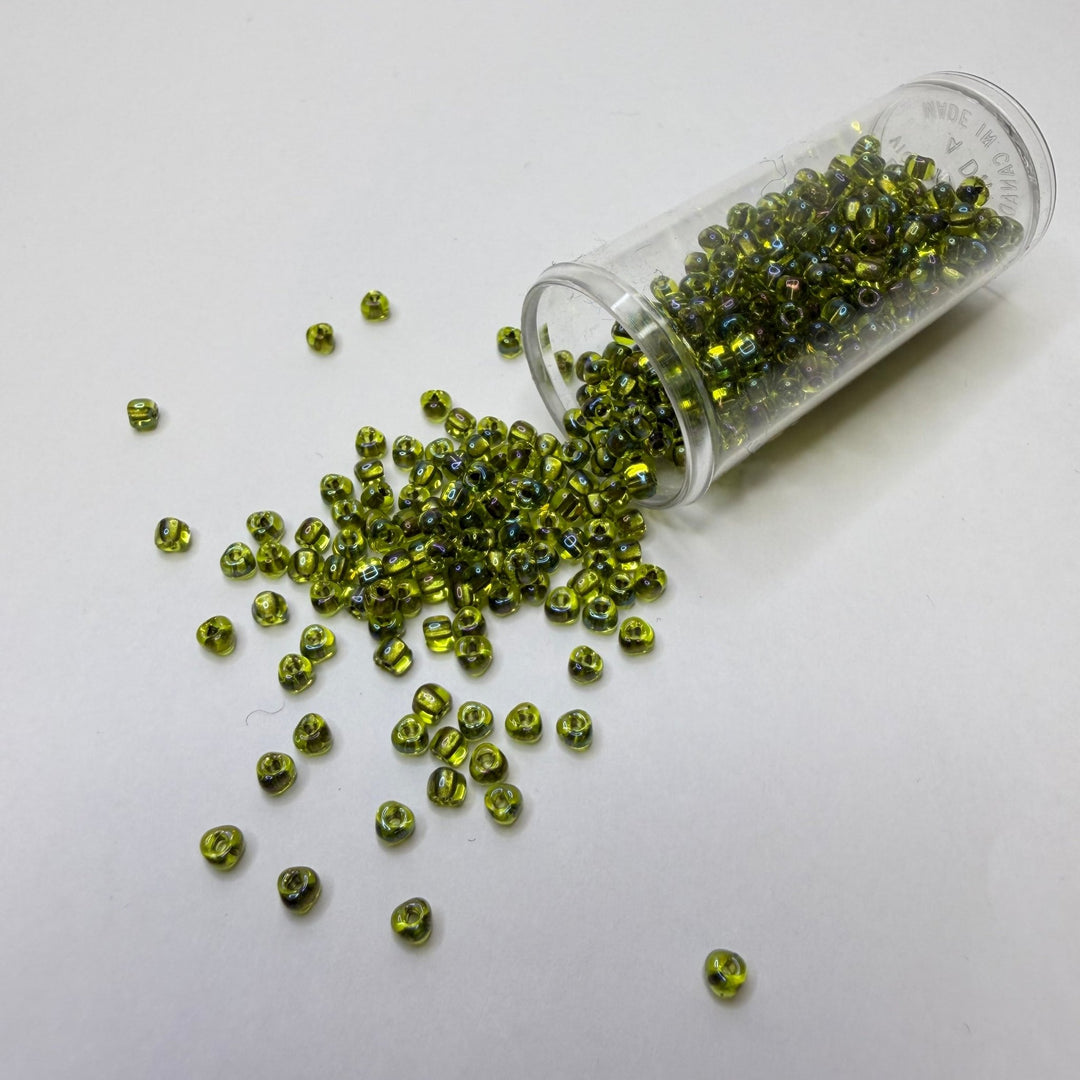 Transparent Green Seed Beads Beads - Green - 200 Pack - True Deadstock supplies Fabric by private - Sustainable Textile | FABCYCLE