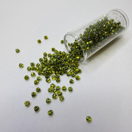 Transparent Green Seed Beads Beads - Green - 200 Pack - True Deadstock supplies Fabric by private - Sustainable Textile | FABCYCLE